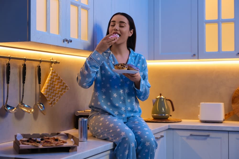 Happy Woman Eating