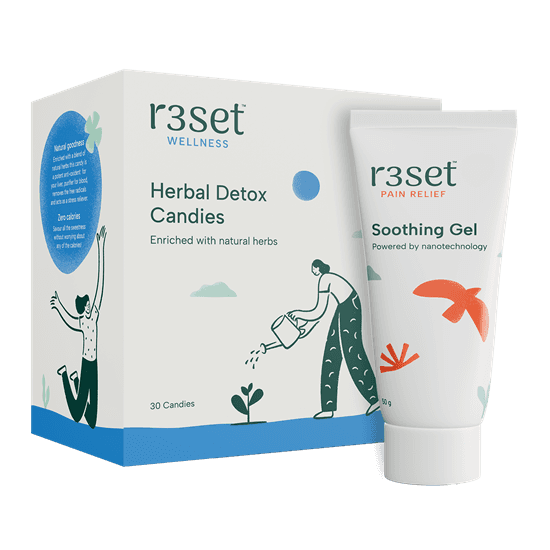 Reset Detox candy (Pack of 30) & Soothing gel Combo