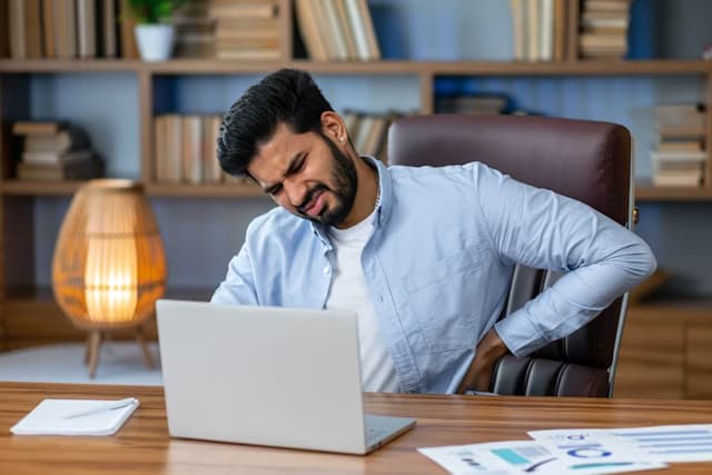 Man having lower back pain