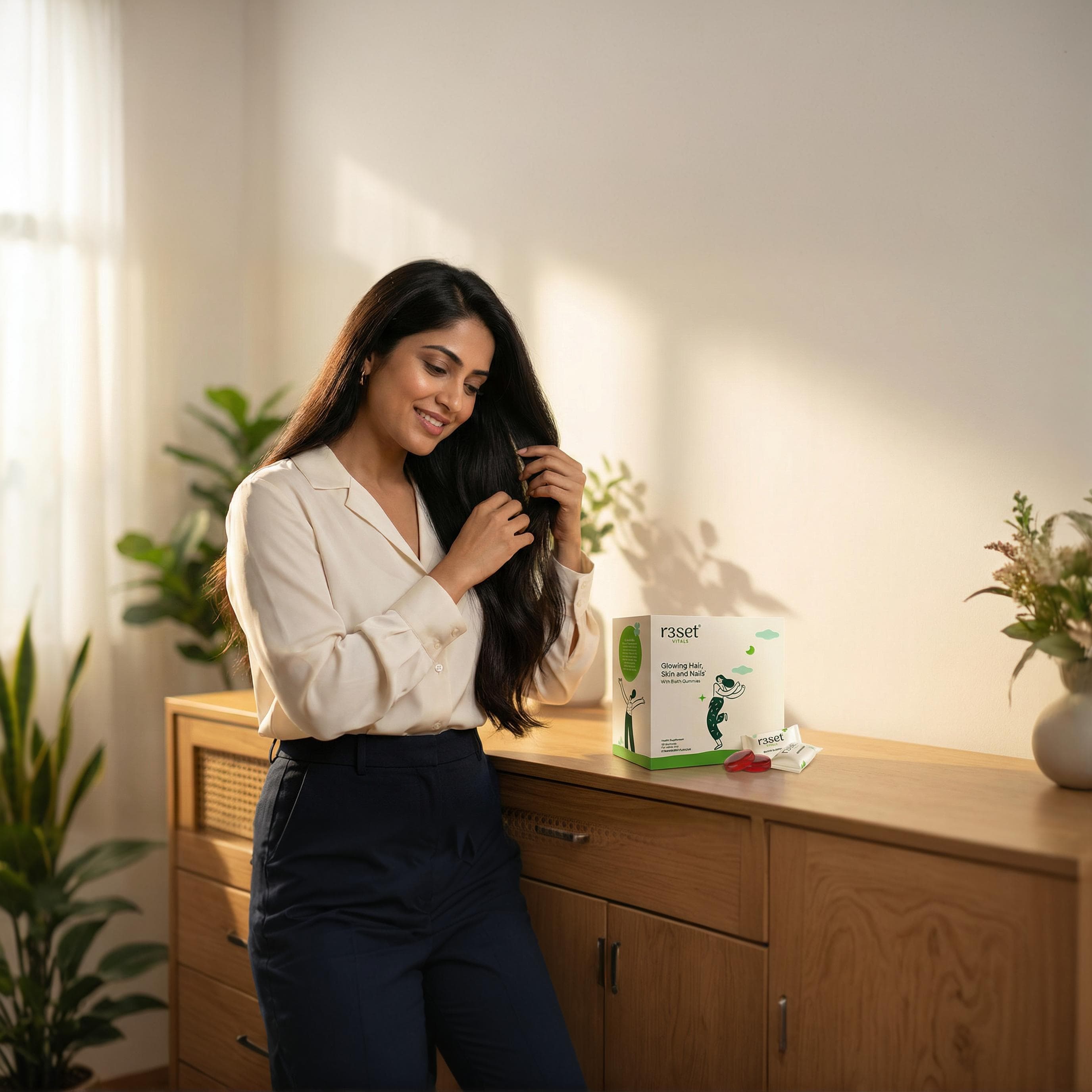 Reset biotin gummies for hair, skin, and nail support