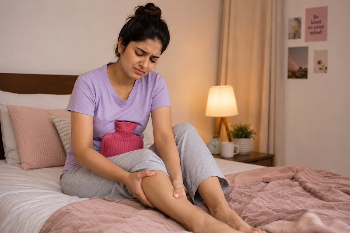 why legs pain before period